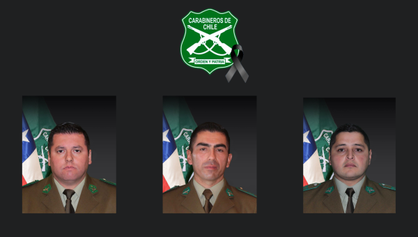 Nuestras condolencias, respeto y admiración a Carabineros de Chile